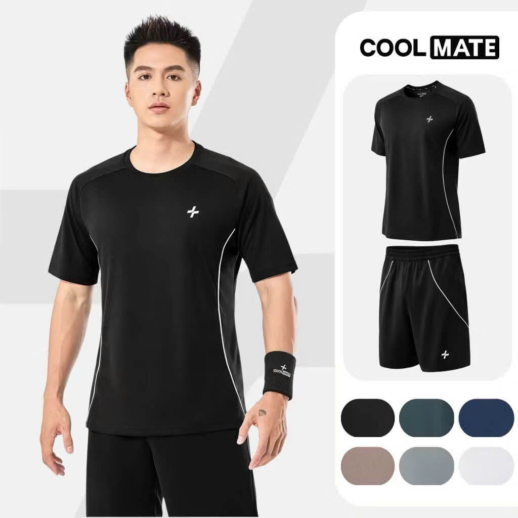 Set bộ đồ quần áo thể thao nam pickleball FlexLine Active Thoáng khí thấm hút tốt Coolmate