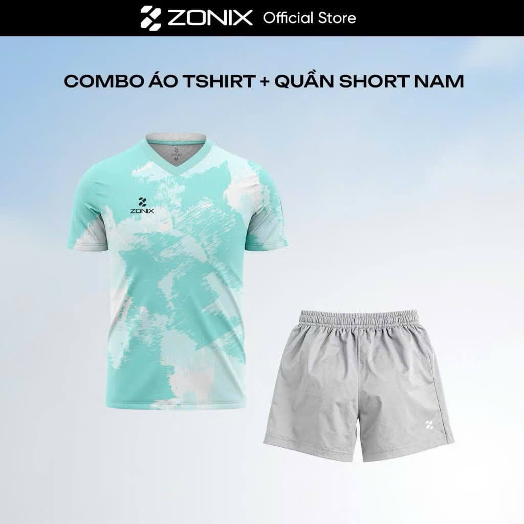 Set thể thao nam, combo áo thể thao và quần đùi Zonix mềm mịn thoáng khí nhanh khô, co giãn 4 chiều