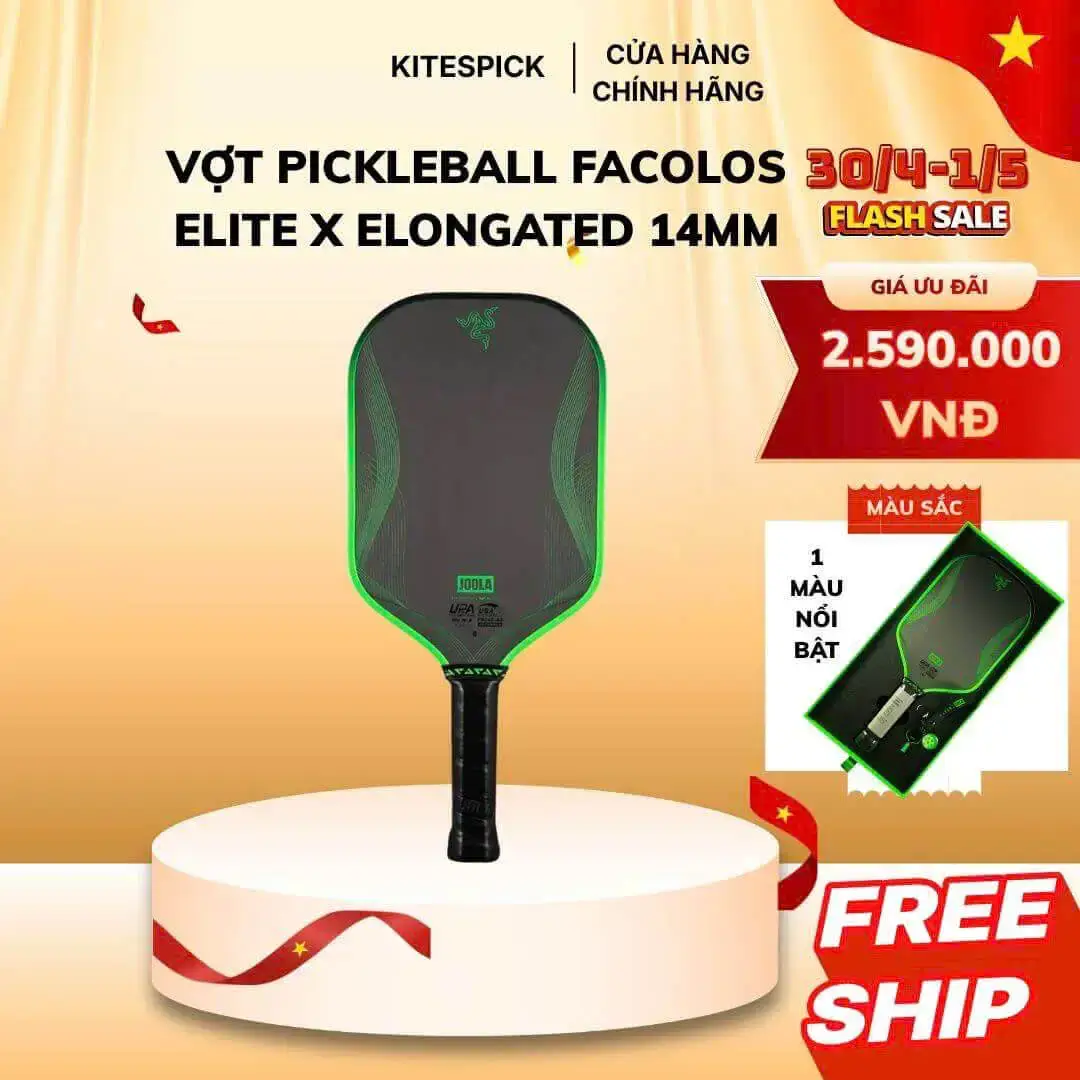 Vợt Pickleball Facolos Elite X Elongated 14mm